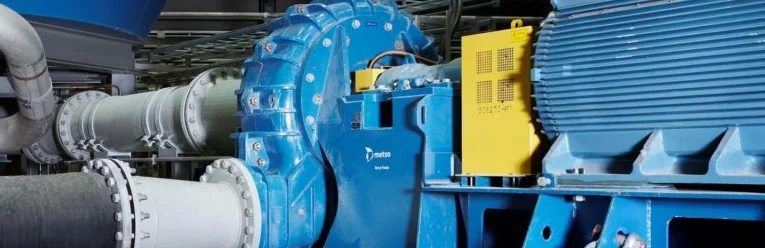 metso slurrypompen in bedrijf